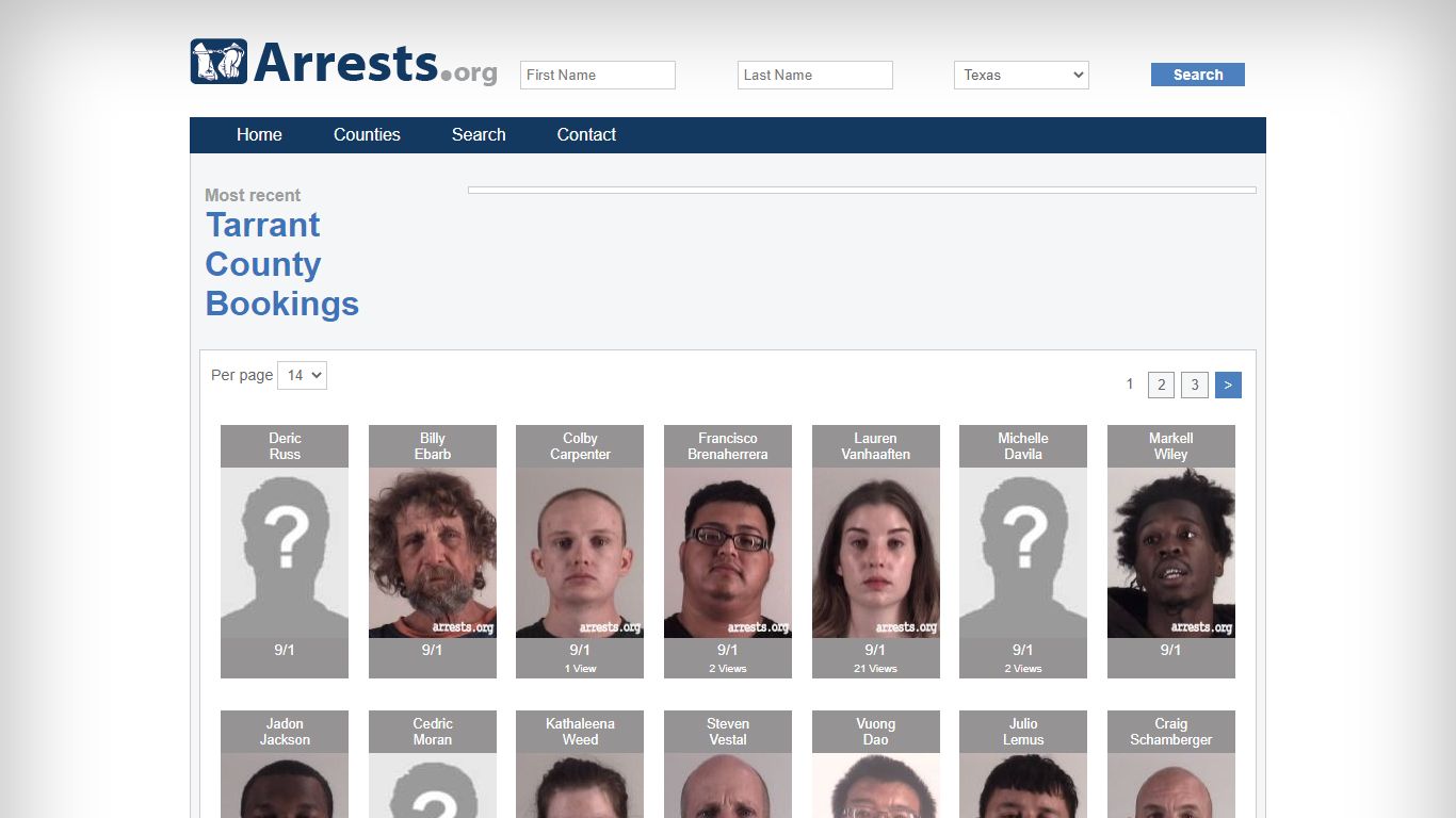 Tarrant County Arrests and Inmate Search